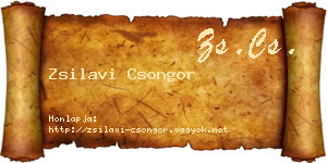 Zsilavi Csongor névjegykártya